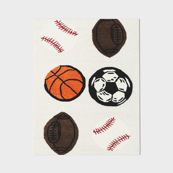 Vibrant Sports Theme Carpet 3D model