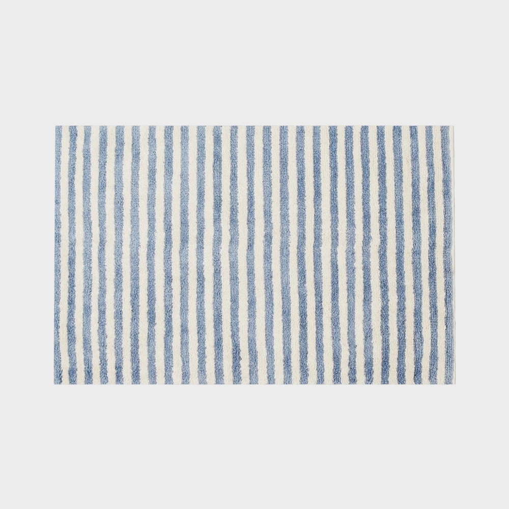 Striped Carpet 3D Model – Light Blue Beige Texture