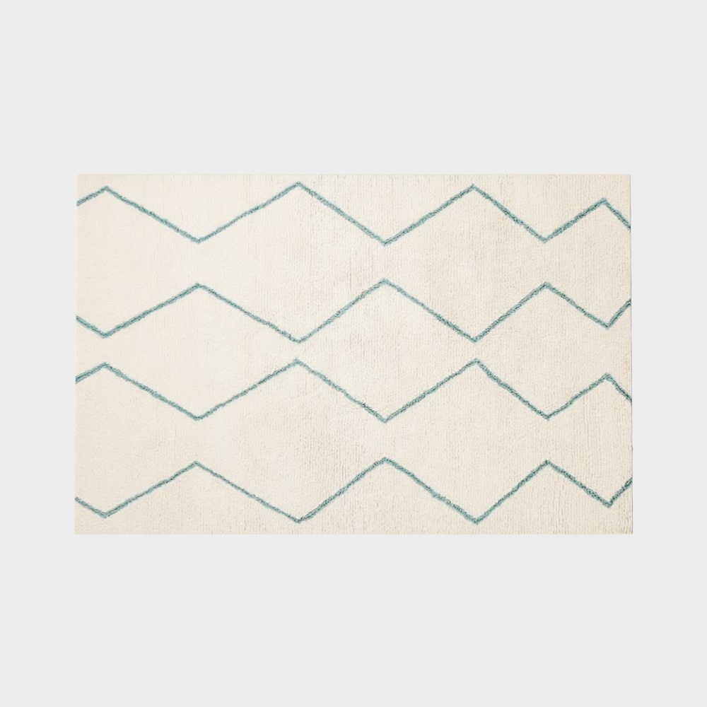 Wavy Carpet 3D Model – Light Blue Low-Poly Rug