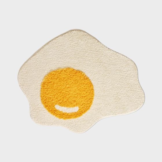 Cute Egg Rug 3D Model in Gray