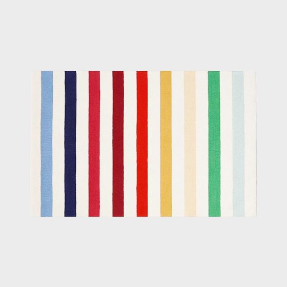 Colorful Low-Poly Rainbow Striped Carpet 3D model