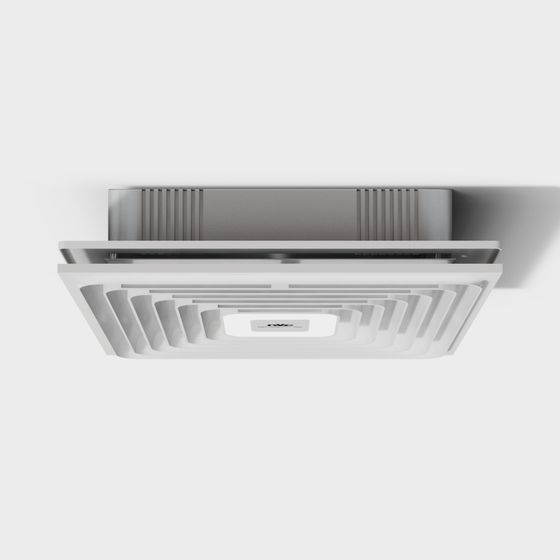 NVC Lighting Bath Heater 3D Model in White