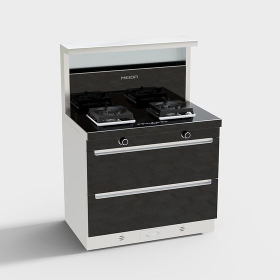 Urban Chef Gas Stove 3D model for Modern Kitchens