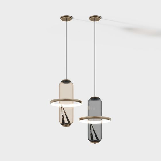 Stylish Low-Poly High-Detail Chandelier 3D model