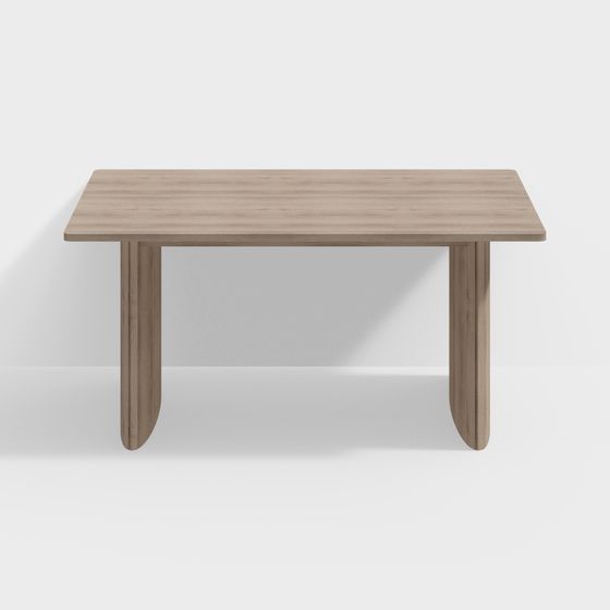 Log Color Long Table 3D Model