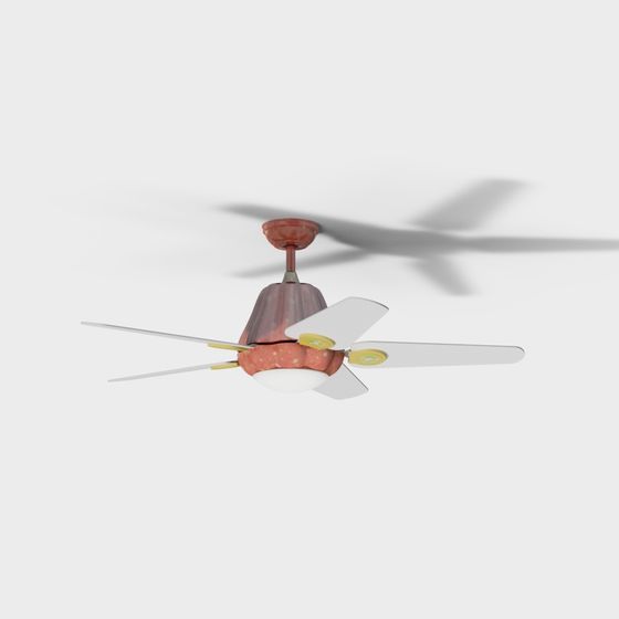 Retro Ceiling Fan 3D Model for Creative Projects