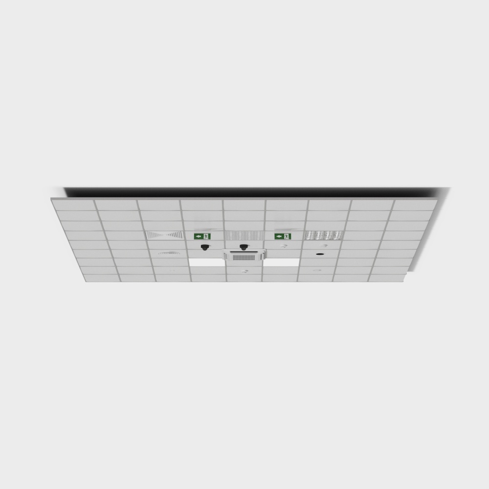 Sleek Minimalist Ceiling 3D model for Modern Architecture