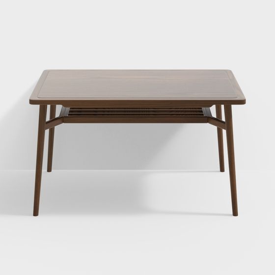 Nordic Ash Dining Table with Rubber Wood and Walnut