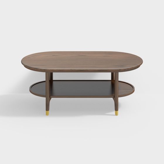 Nordic Ash Tea Table with Rubber Wood and Walnut