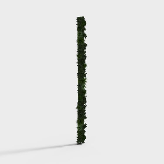Plant Shell Wall 3D Model in Green