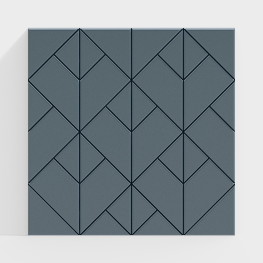 Blue soft bag background wall