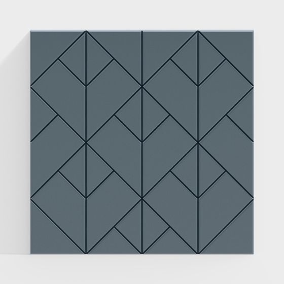 Diamond Patchwork Wall 3D model