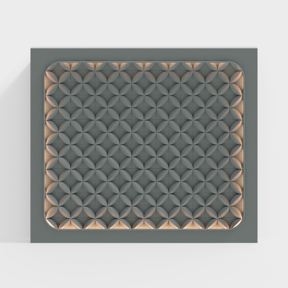 Mur de fond à paquet souple peu profond moderne