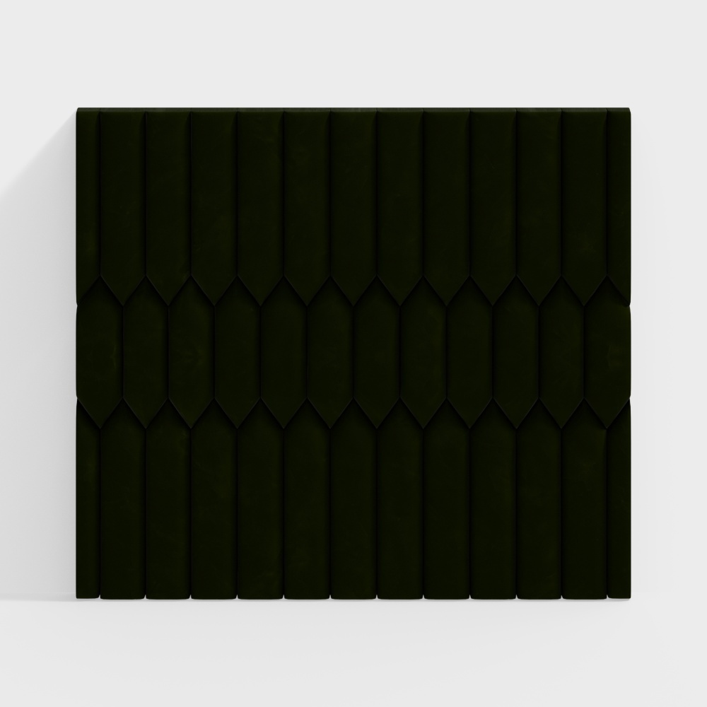 Modern green soft bag background wall