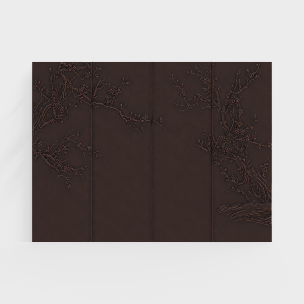 New Chinese style hard bag orange background wall