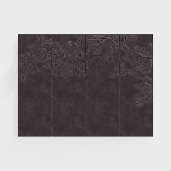 Ancient Charm Folding Screen 3D model for Creative Projects
