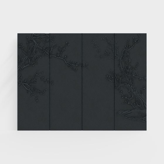 Intricate Low-Poly Blossom Branch 3D model