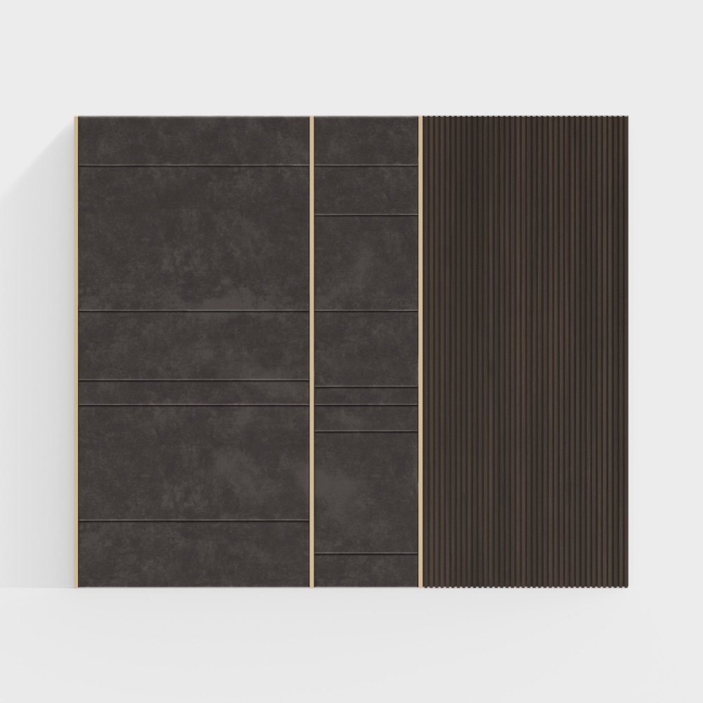 Modern background wall wood-jointed soft wall