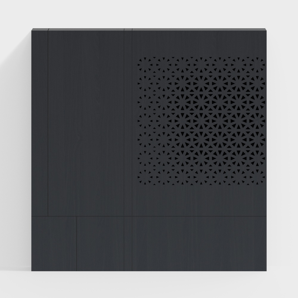 Modern creative blue gold hollow partition background wall