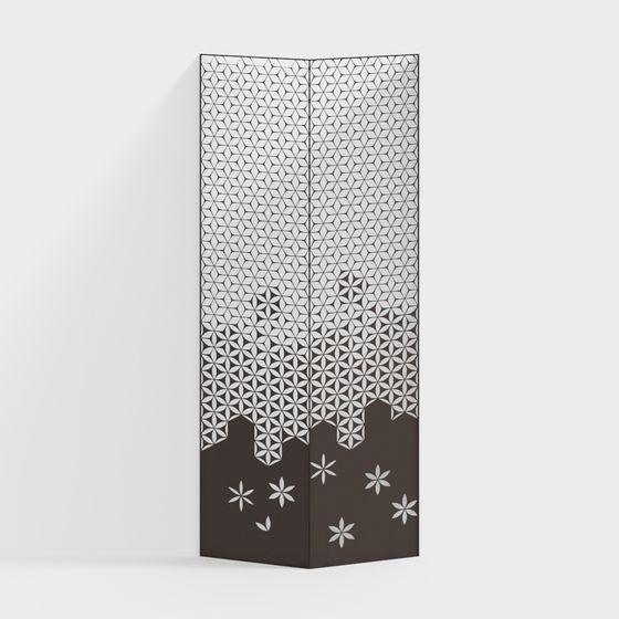 Elegant Low-Poly Origami Screen 3D model