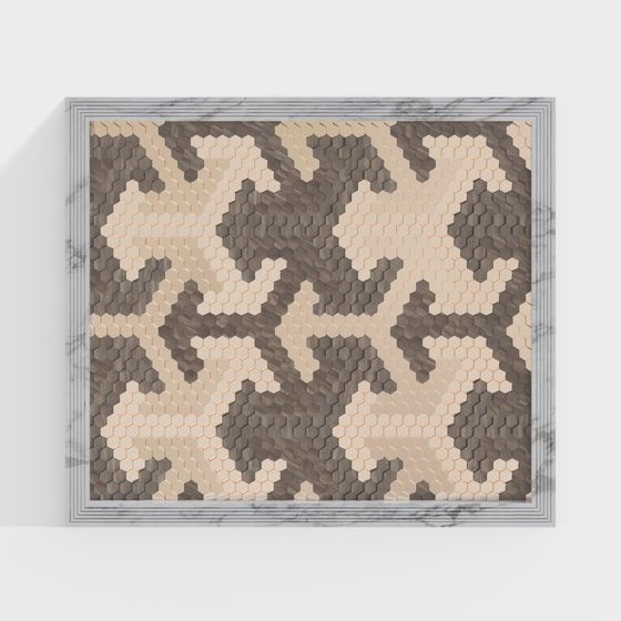 Stylish Low-Poly Hexagonal Tile 3D model for Modern Design