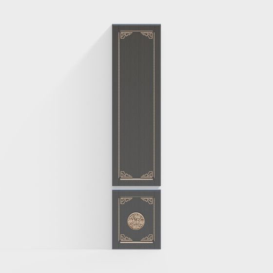 Vintage Bookshelf 3D model for Creative Projects