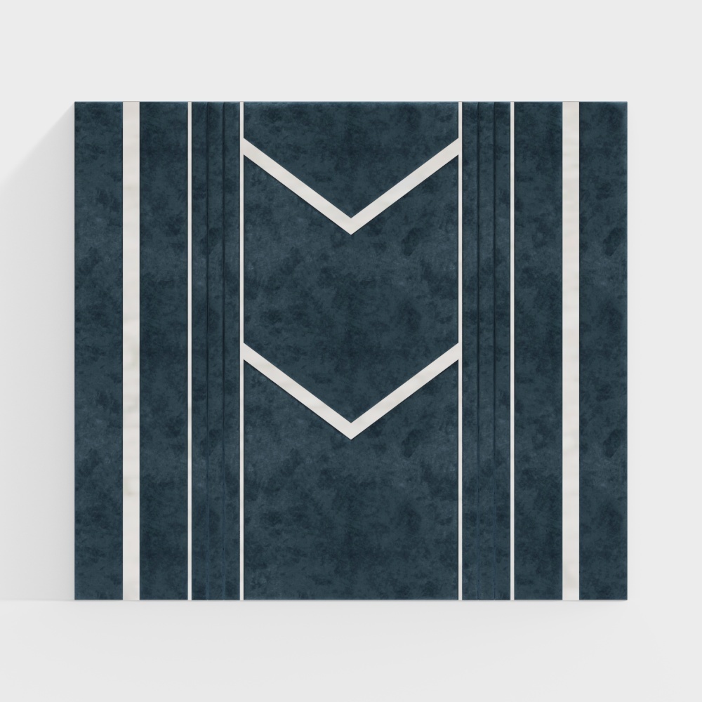 Modern background wall blue diagonal soft wall