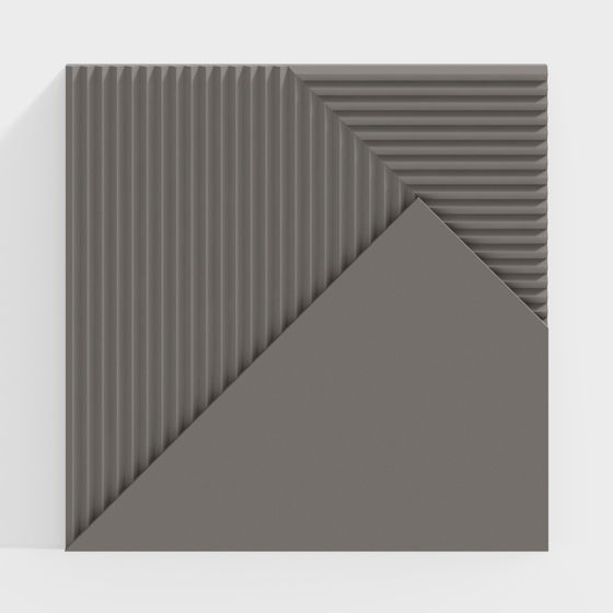 Geometric Low-Poly Wall Panel 3D model