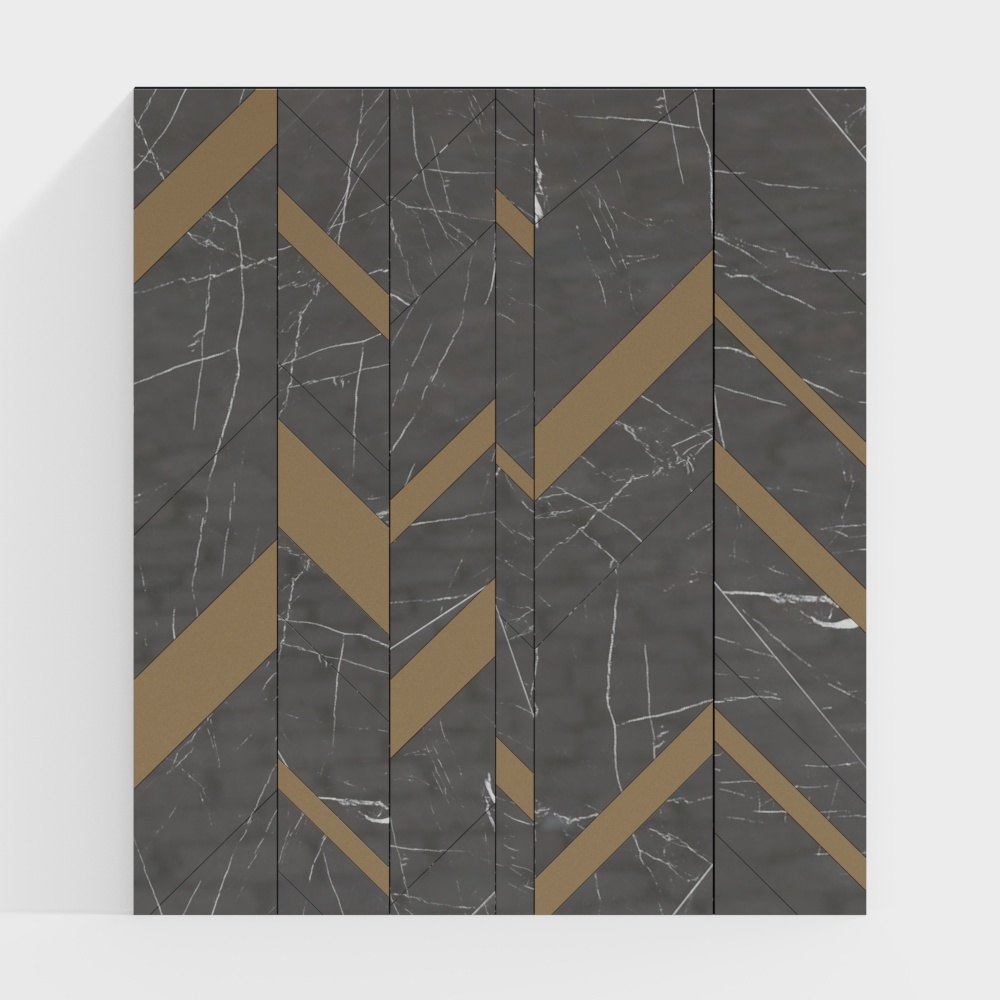 Partición de mármol negro creativa para pared de fondo