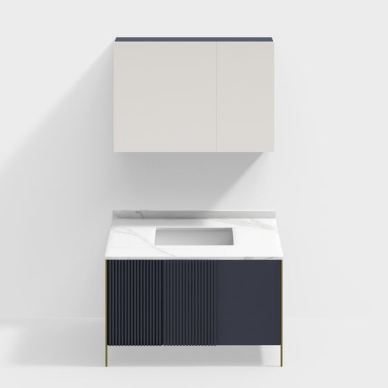 Elegant Modern Bathroom Cabinet 3D model