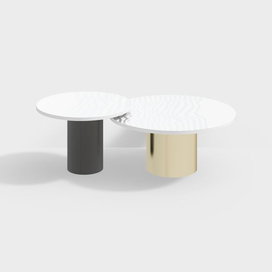 Streamlined Round Table 3D model
