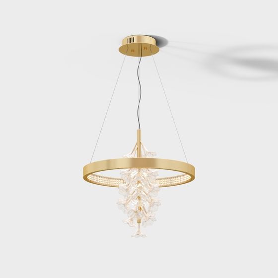 Stylish Crystal Chandelier 3D model for Modern Interiors