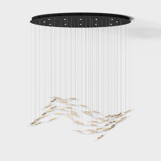 Suspended Light Rain 3D model