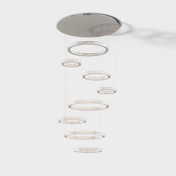 Hanging Crystal Lamp 3D model