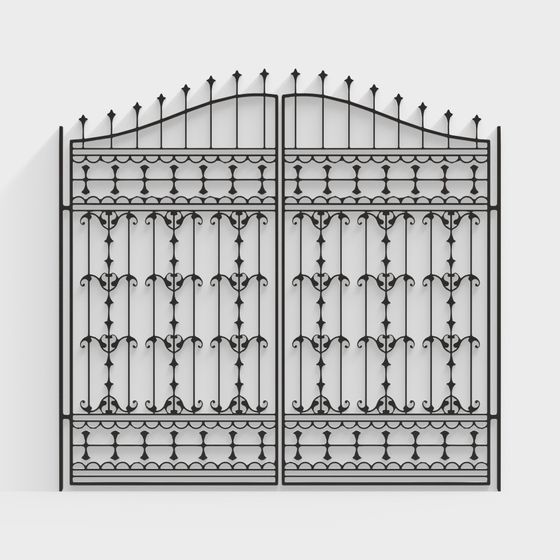 High-Detail Iron Gate 3D model