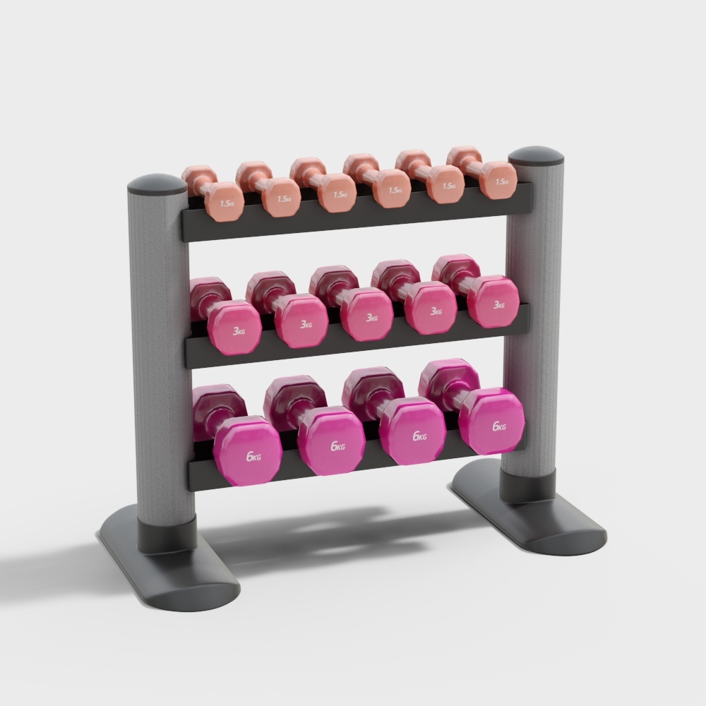 Modern yoga supplies dumbbell rack