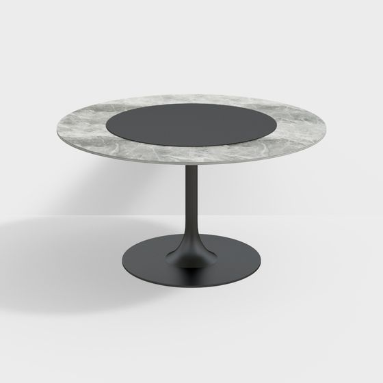 Stylish Low-Polygon Round Table 3D model