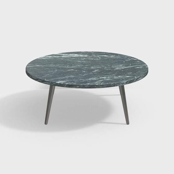 Elegant Low-Poly Round Table 3D model