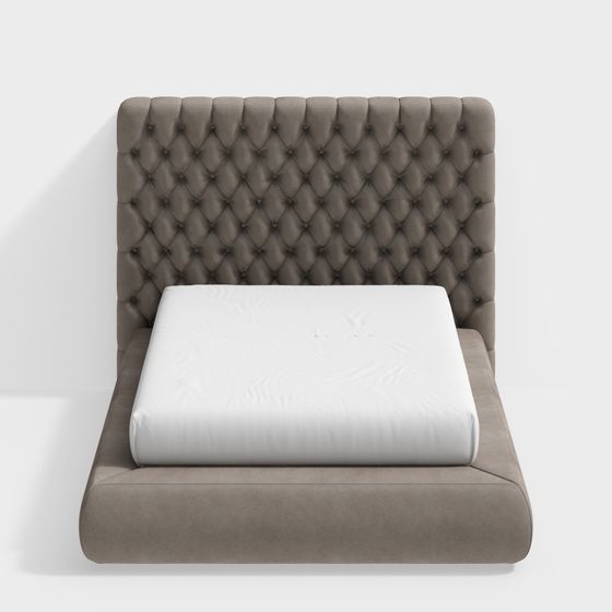 Elegant Victorian-Inspired Bed 3D model