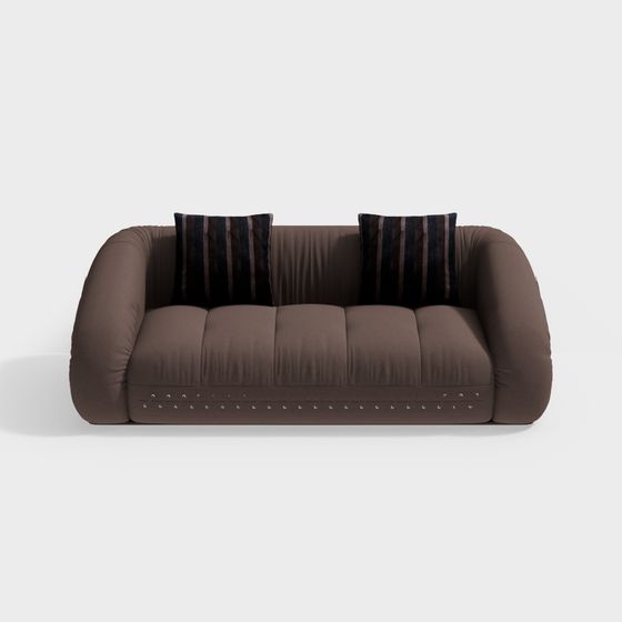 Elegant Low-Poly Sofa 3D model