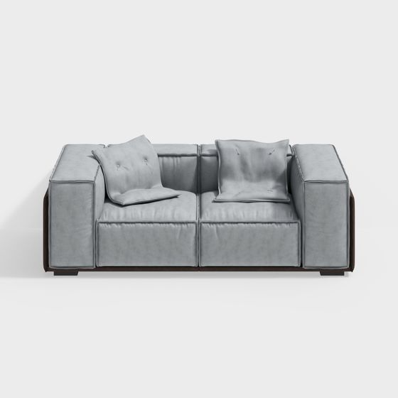 Urban Comfort Low-Poly Sofa 3D model for Modern Interiors