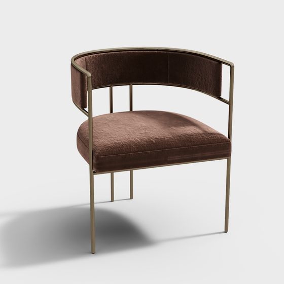 เก้าอี้เดี่ยวโมเดิร์น - เก้าอี้เดี่ยวพนักพิงโลหะสไตล์โมเดิร์น