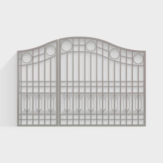 Elegant Iron Gate 3D Model