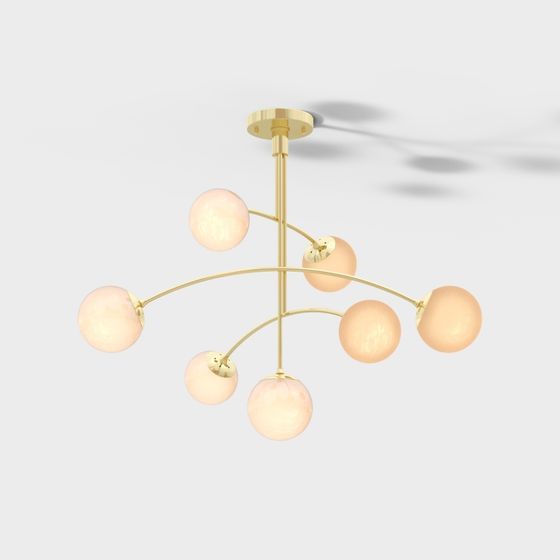 Stylish Low-Poly Hanging Lamp 3D model