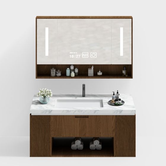 Stylish Bathroom Cabinet 3D model for Contemporary Spaces