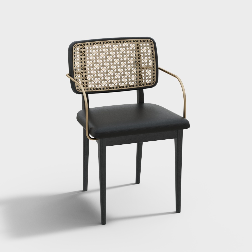 Modern black side chair