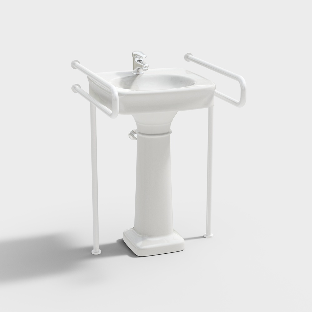 Modern bathroom fixture armrest