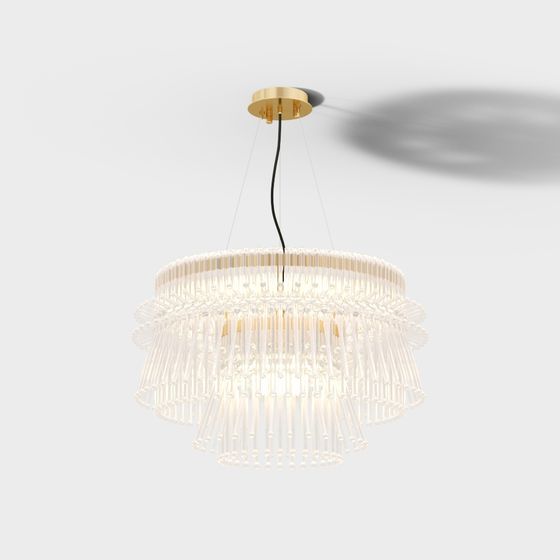 Stunning Low-Poly Chandelier 3D model for Modern Spaces