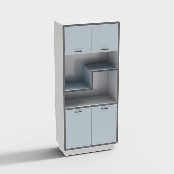 Urban Window Display Cabinet 3D model for Modern Spaces