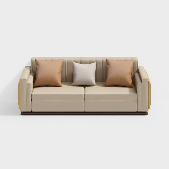 Urban Comfort Low-Poly Sofa 3D model